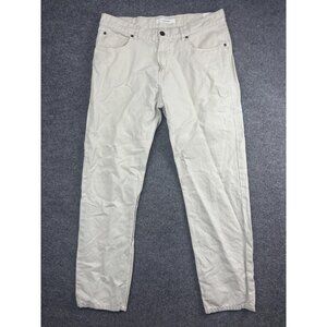 Billy Reid Pants Mens 33 Linen Blend Straight Leg Lightweight 5 Pocket Casual